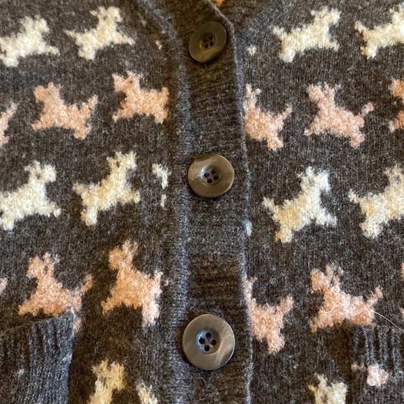Anthropologie HWR Scottie Dog Cardigan Medium - Picture 4 of 10